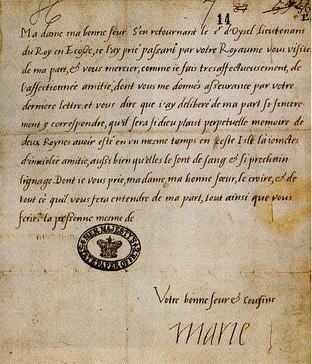 letter from Mary stuart to her cousin queen Mary tudor